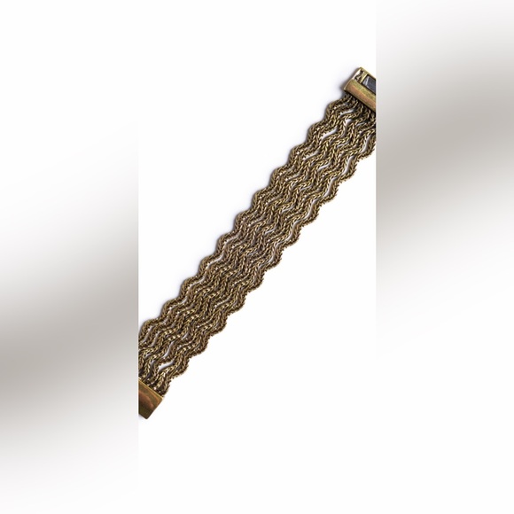 NWT Johnny Was Ric Rac Gold & Silver Necklace & Bracelet Set Triple Strand - Picture 11 of 16